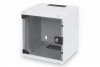 Digitus Szafa wisząca jednosekcyjna 10 cali 6U 330 x 312 x 300mm, drzwi szklane (RAL7035), zmontowana szara